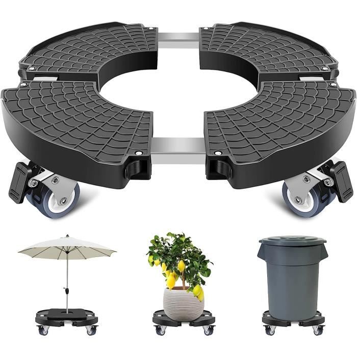Porte-plantes Sur Roulettes Réglable - Support Mobile Pour Pots Lourds Jusqu'à 150kg | Ø 35-48cm