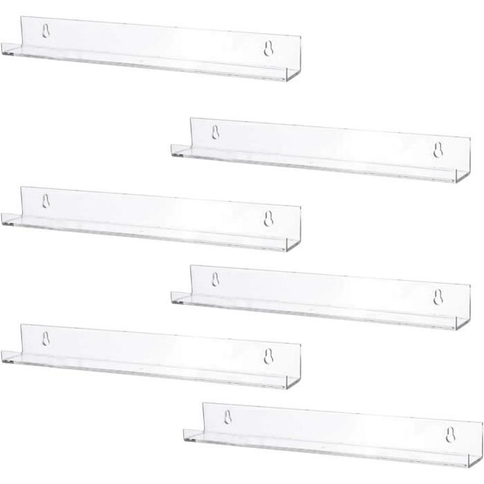 Support Mural Acrylique Transparent 3 étages XOHYW - Pour Livres, Magazines, Salle D'attente Ou Bureau