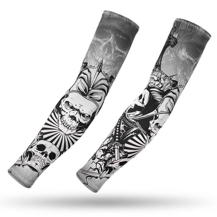 Lot De 12 Manchons De Bras Tatouage – Protection Solaire UV Manches Élastiques Rafraîchissantes Pour Cyclisme, Course, Golf
