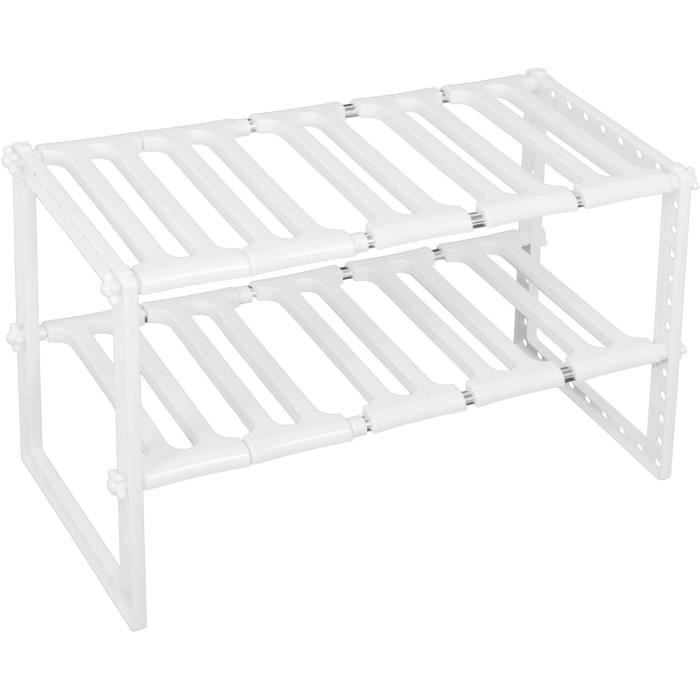 Étagère Double à Deux Niveaux en Acier Inoxydable, 183x30 cm, Étagère