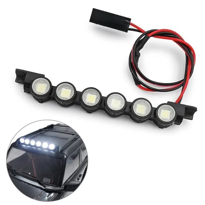 Kit D'éclairage LED Pour Toit De Chenille RC TRX4 - 2 Lampes Puissantes Pour échelle 1/10