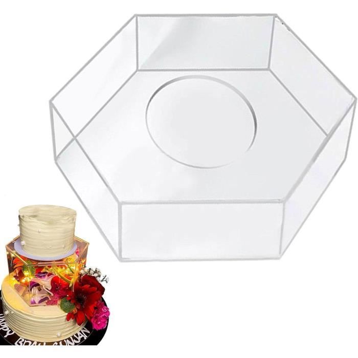Disque À Gâteau Acrylique | Porte-Gâteaux Transparent Pour Cupcakes -  Plateau De Service De Plaque D'Affichage De Dessert De[u544]
