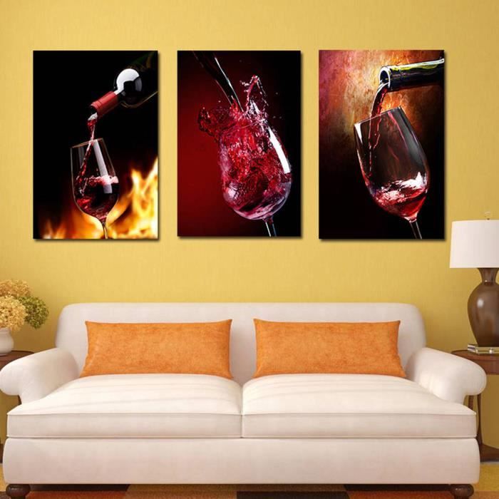 Triple Rouge Verre Chambre Moderne Minimaliste Salon Decoration Peinture Decorative Peinture Peinture Peinture Achat Vente Peinture Au Numero Triple Rouge Verre Chambre Cdiscount