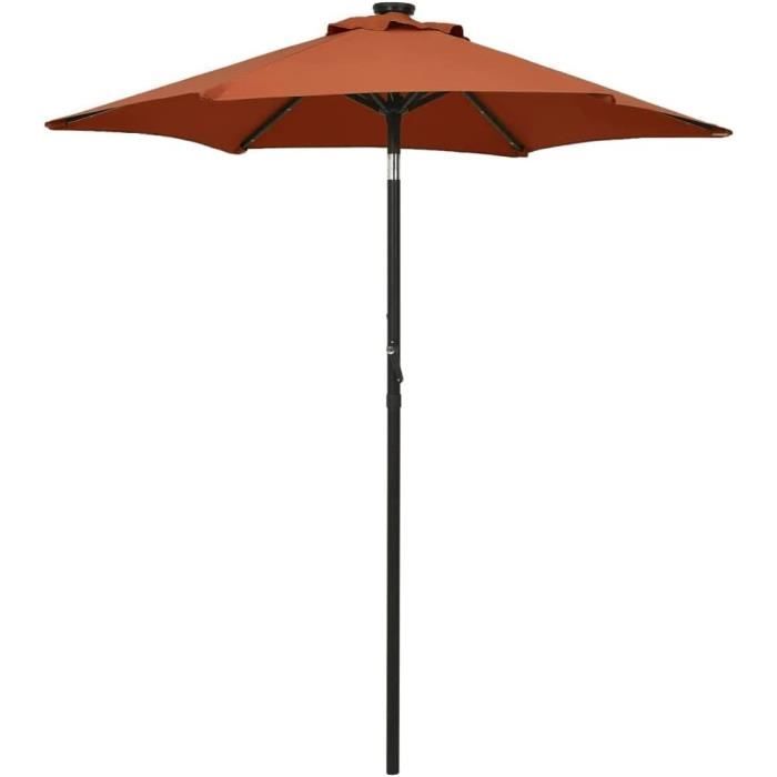 Parasol D'extérieur Avec Mât En Métal 390 Cm Rou