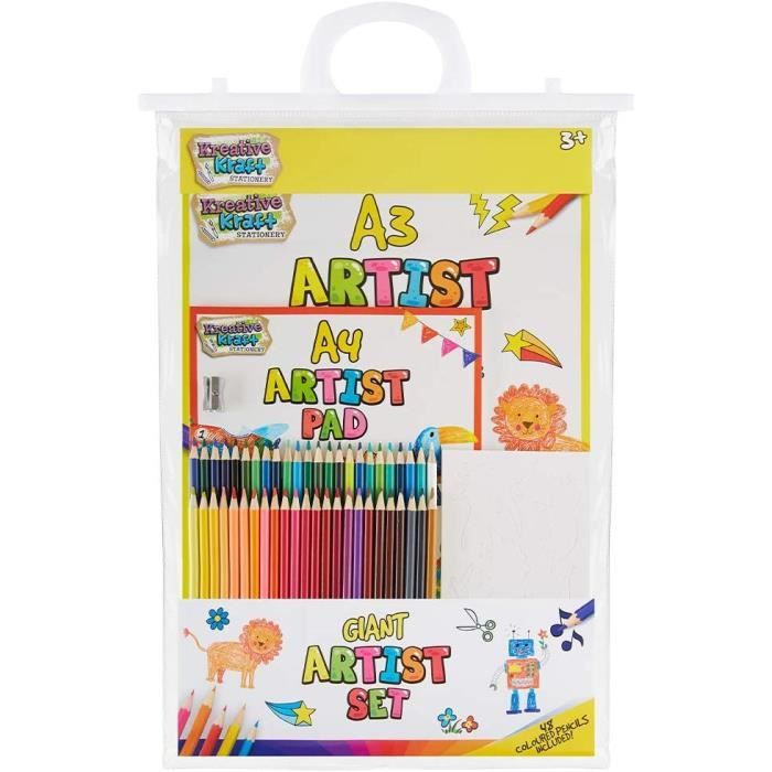 Kit De Feutres Et Crayons Hello Kitty - Mallette De Coloriage Pour Enfants, Cadeau Fille Rose
