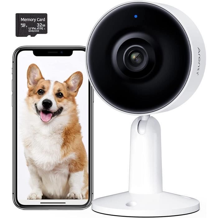 Caméra IP WiFi 1080P FHD Intérieure - Audio 2 Voies, Sans Fil, CCTV Pour Maison