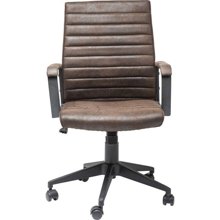 Chaise de bureau pivotante Labora marron foncé Kare Design Chaise de bureau pivotante Labora marron foncé Kare Design