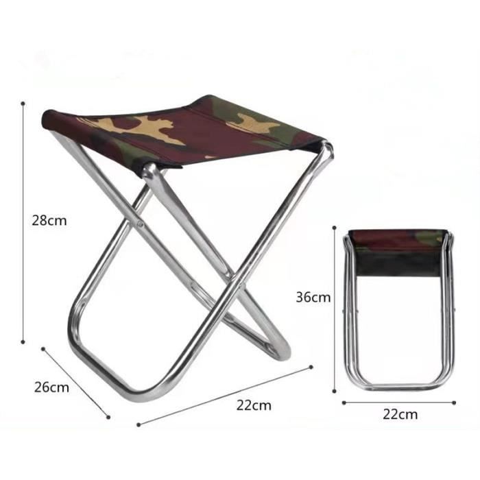 Tabouret De Camping Pliable Aluminium | Capacité 150 Kg, Léger (235 G), Avec Sac | Pêche, Randonnée, Jardin