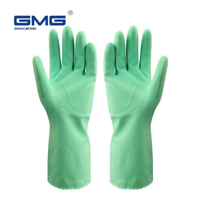Taille M - 3 paires - Gants de nettoyage en Latex pour femme, 12 pouces,  longs gants de sécurité pour le trav - Cdiscount Bricolage