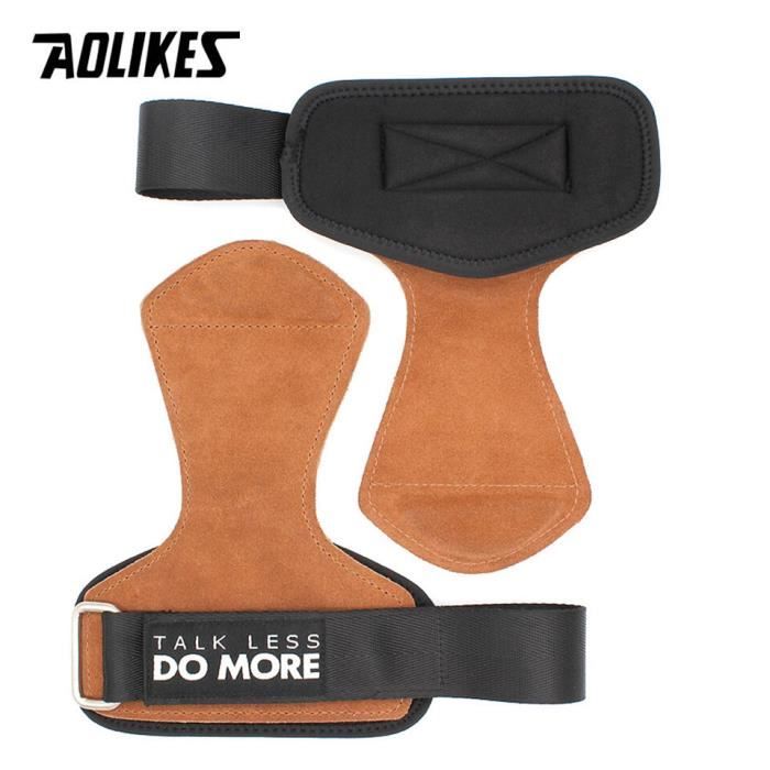 Gants De Fitness En Cuir Véritable - Poignée Rembourrée Pour Musculation, Gym, Haltérophilie