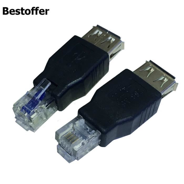 Connecteur USB Femelle Vers RJ11 - Facile à Installer, Pour Bricoleurs Et Dépannage