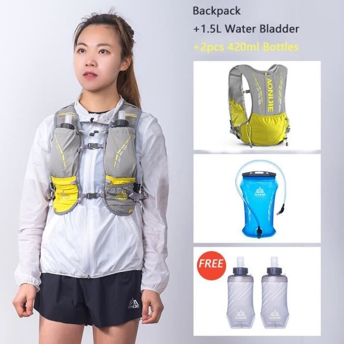 Sac à Dos D'hydratation Azarxis – 5L, Léger, Avec Poche à Eau 1,5 L Ou Bouteille 500 ML, Pour Trail Et Marathon