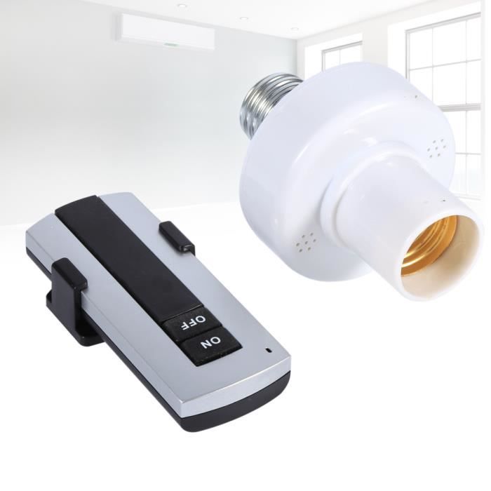E27 vis sans fil télécommande lampe ampoule douille couvercle 220V HB016
