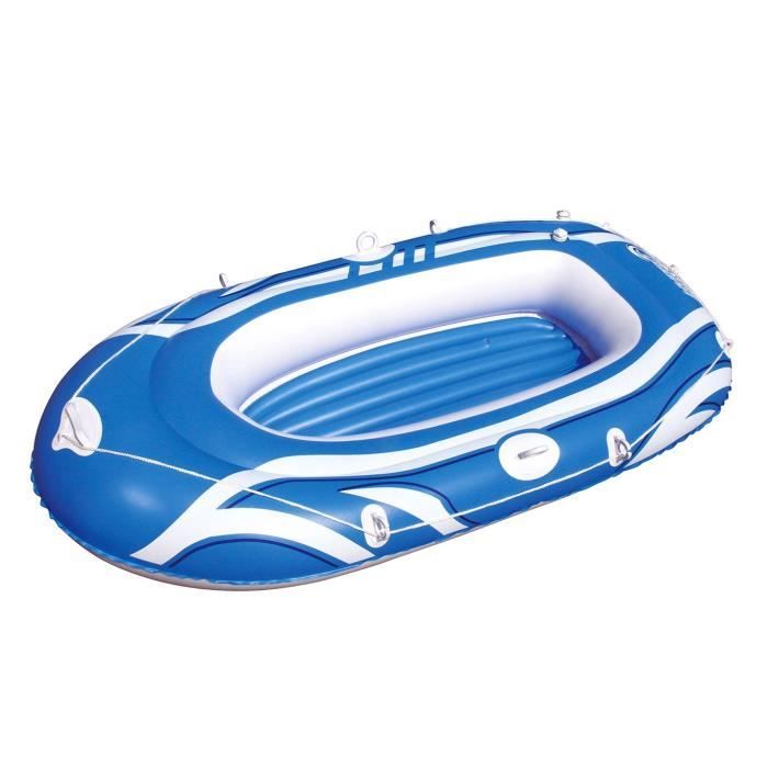 61052 Canot pneumatique en 3 couleurs 155x93 cm pour les enfants et les adultes (Bleu