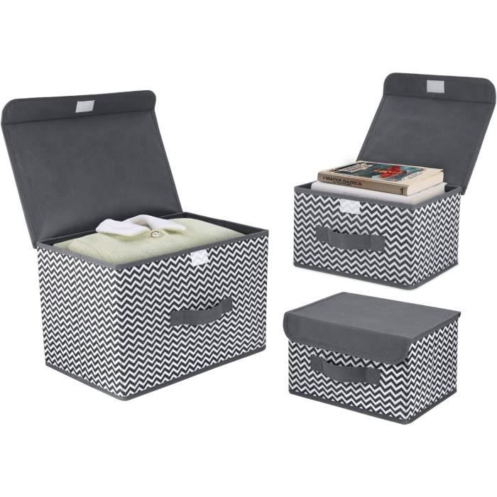 3 Pots Rétro Noirs Avec Couvercles Et Poignées | Nettoyer Et Ranger