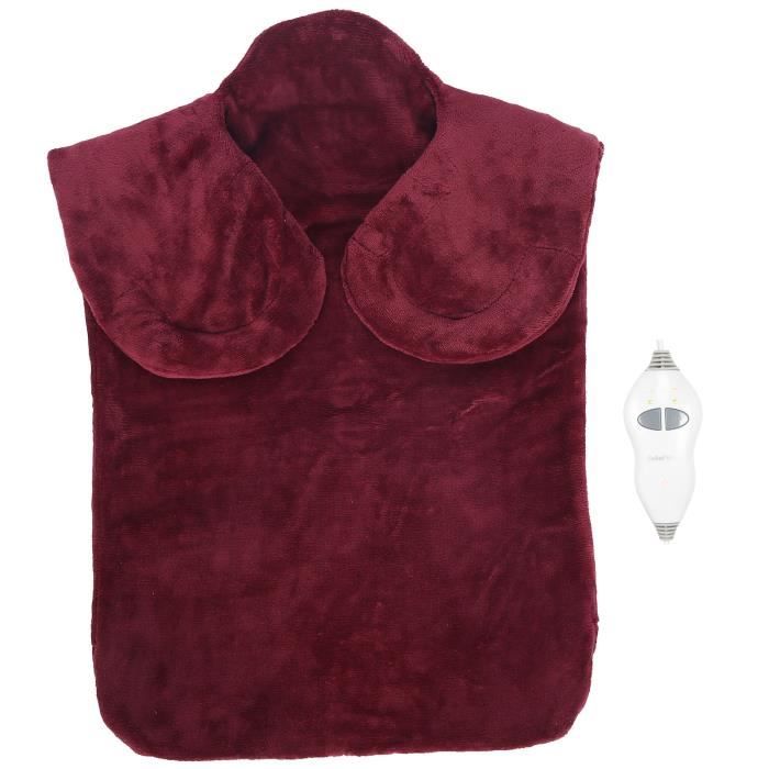 Châle Chaud Aux épaules, Coussin Chauffant Lavable Pour Le Cou, Châle D' épaule En Peluche Double Face Pour L'hiver, Châle Rembourré Pour Soins De Fauteuil Roulant, Couverture Chaude Pour Les épaules