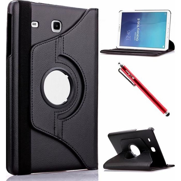 Housse Etui pour Samsung Galaxy Tab E 9.6 SM T560 Pas pour Verizon 4G LTE Noir
