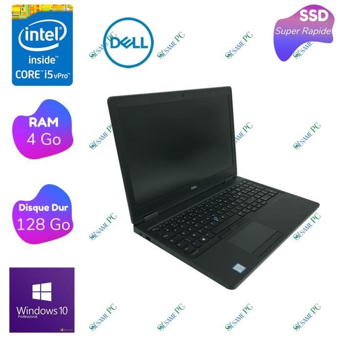 Top achat PC Portable Dell Latitude E5580 - Intel Core i5 7300U - RAM 4 Go - SSD 128 Go - 15.6" - Windows 10 professionnel  - ORDINATEUR PORTABLE pas cher