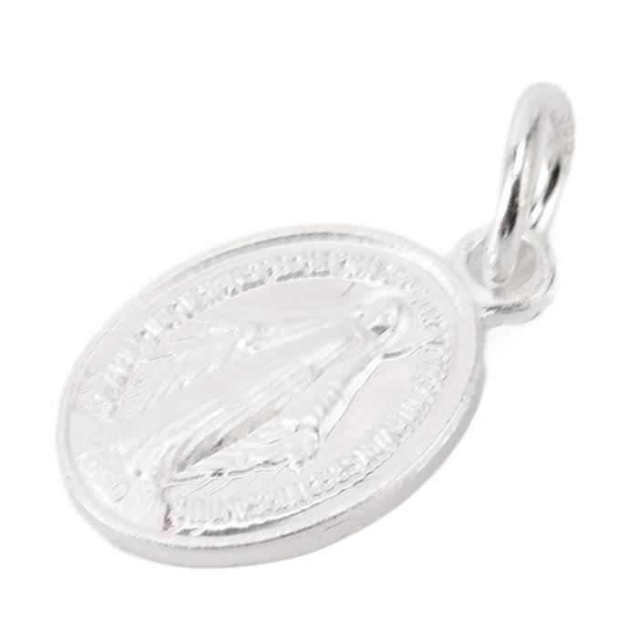 Pendentif Double Face Argent ND Lourdes Vierge Marie - Vintage, Argent Sterling, Bon état