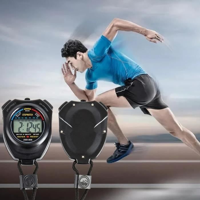 Chronomètre minuteur Sport numérique avec grand éc... – Grandado