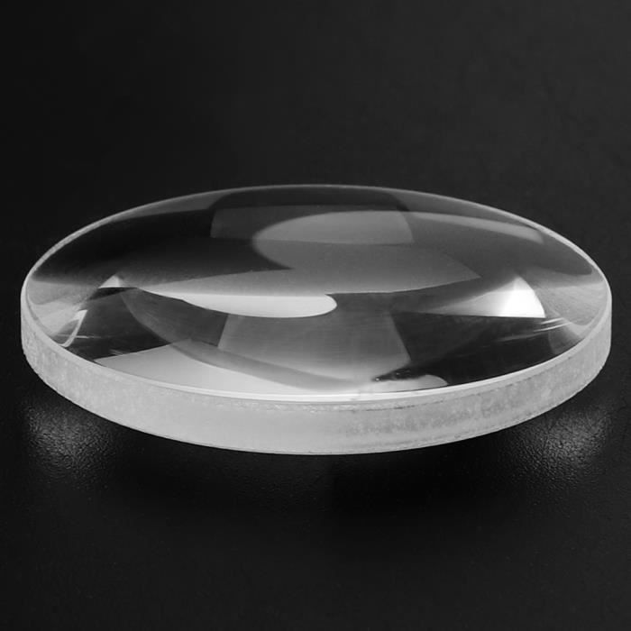 Lentille Convexe En PMMA Diamètre 60 Mm - Pour Lampe, Loupe, Projecteur, Expériences Optiques