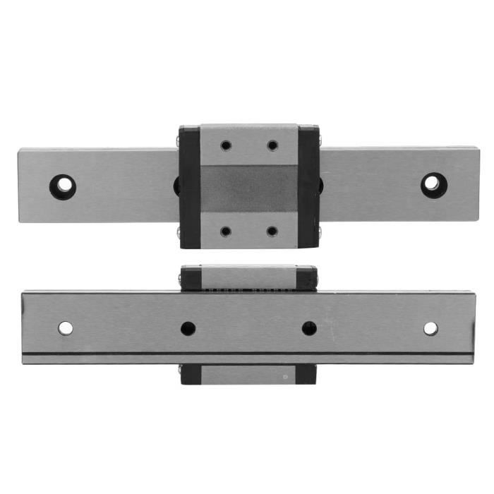 2 Pièces Tiges De Serrage Rail Linéaire SK20 20 Mm - Support Guidage Arbre, Accouplement - Alliage De Zinc Argenté