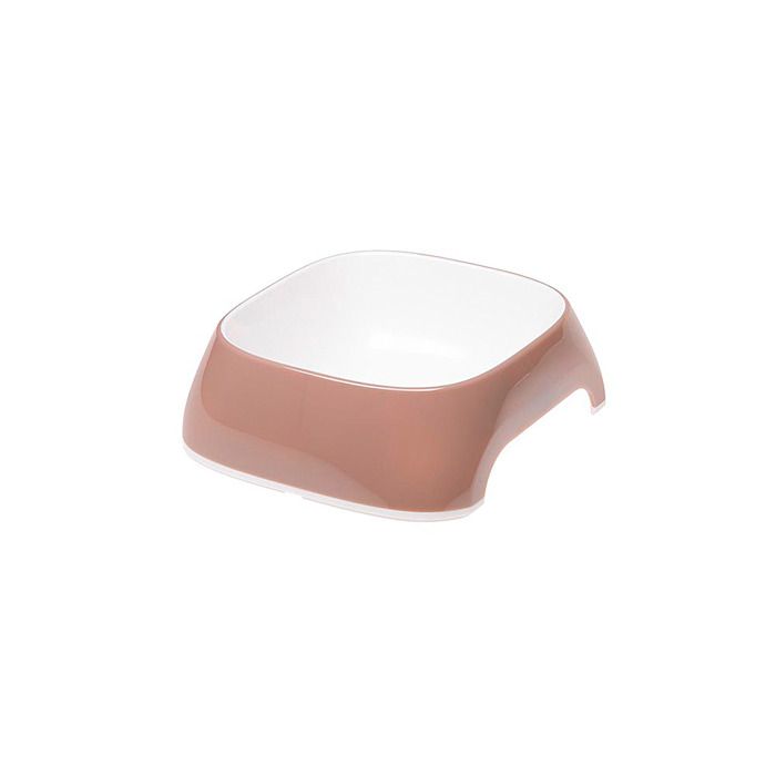Ferplast GLAM Gamelle en plastique pour chiens et chats. Capacité 0 2 litre. EXTRA SMALL - 13 x 12 x h 3.5 cm - 0.2 L - Taupe