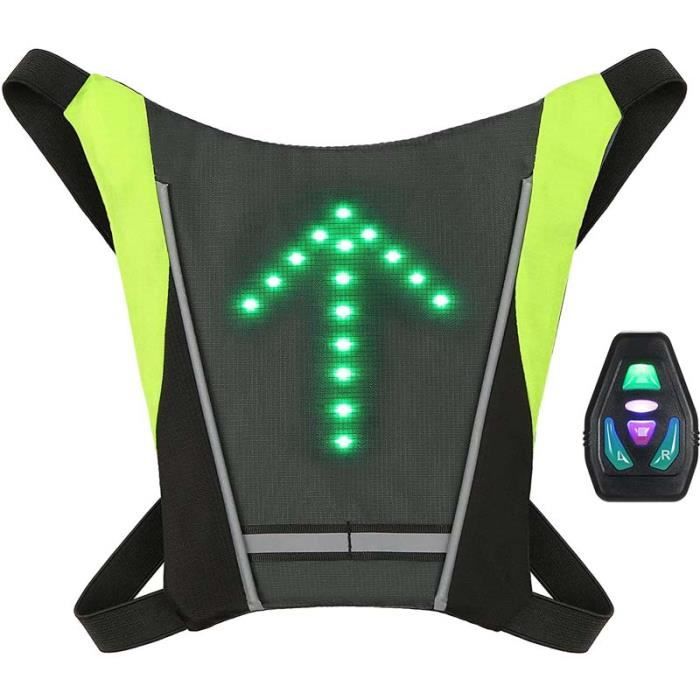 Gilet Clignotant Vélo Gilet Signalisation LED Réfléchissant 5 Mode avec USB  Rechargeable Télécommande(Gris) - Cdiscount Sport