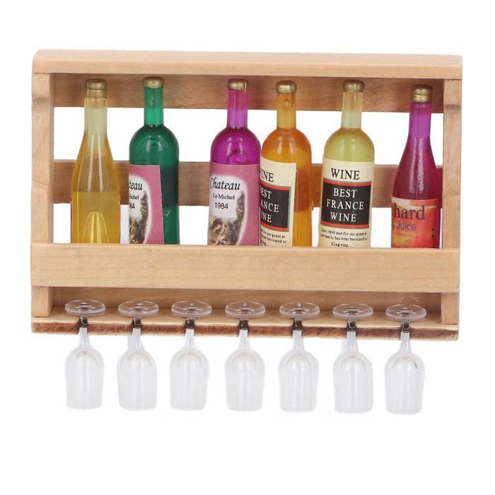 10 Mini Bouteilles De Vin Pour Maison De Poupée 1:12 - Décoration Miniature - Plastique Détaillé - 4.57cm