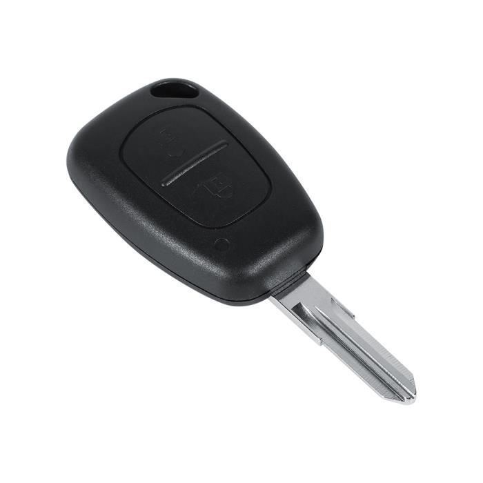 Coque De Clé 4 Boutons + Lame Vierge Pour Fiat 500L, 500X, Tipo - Remplacement Boîtier Clé - Plastique Noir (Électronique Non Incluse)