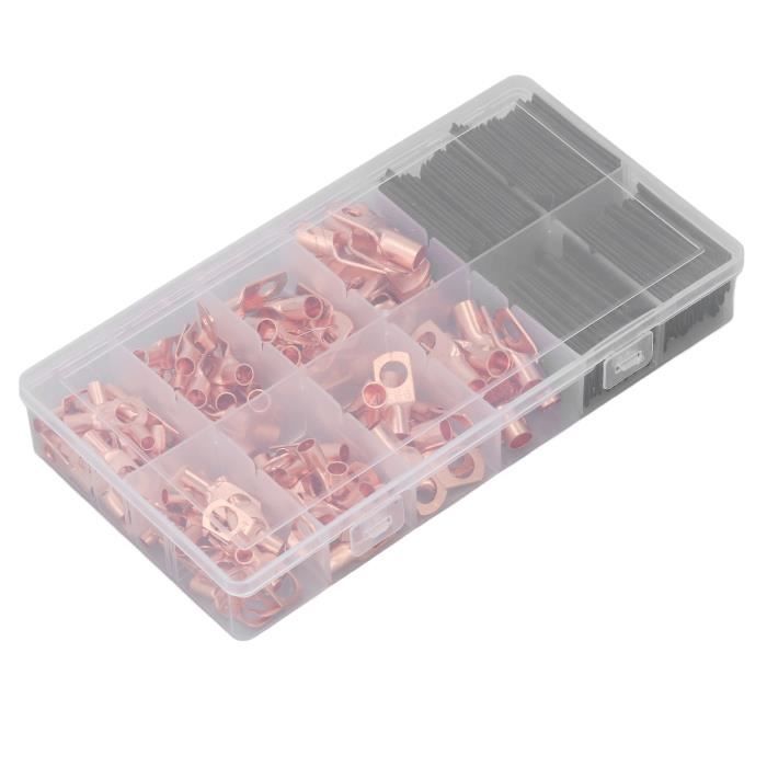 Kit De 110 Pièces Cosses électriques à Souder Avec Gaines Thermorétractables - Marque Wirefy, Référence HXT-110