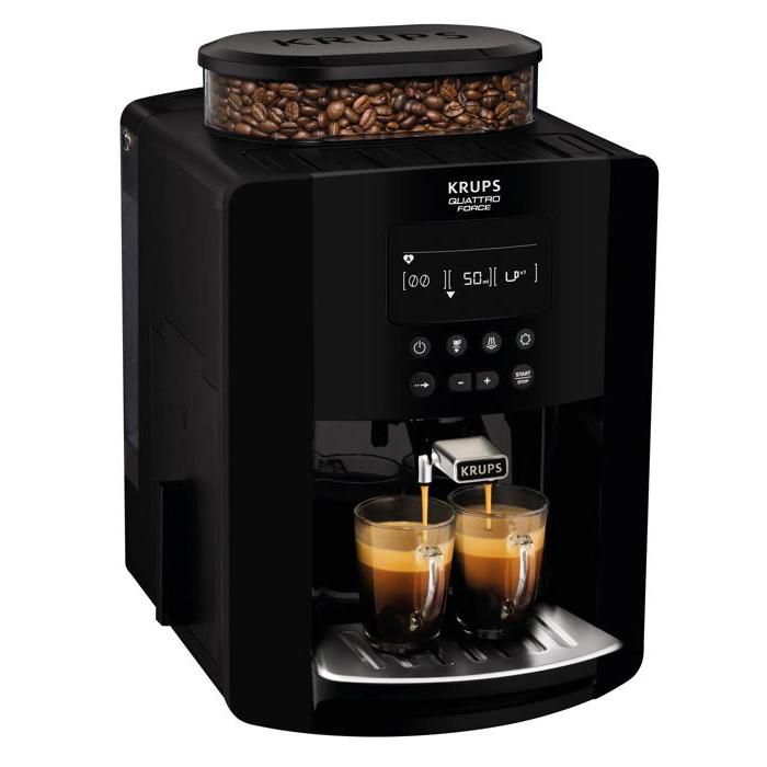 Krups Arabica noir Expresso Broyeur à grains  Machine à café automatique Ecran LCD EA817010 - Krups