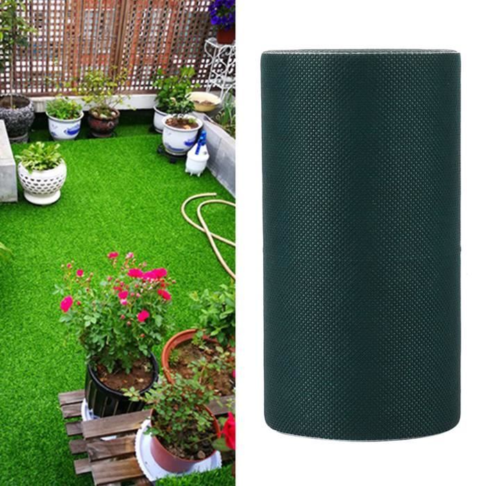 TF Ruban Adhésif Pour Gazon Artificiel 15cm X 20m - Vert, Résistant Et Étanché
