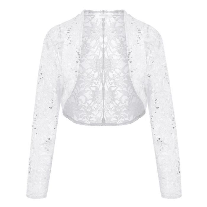 Iixpin Boléro Femme Gilet Manches Longues Cardigan Veste Léger Eté
