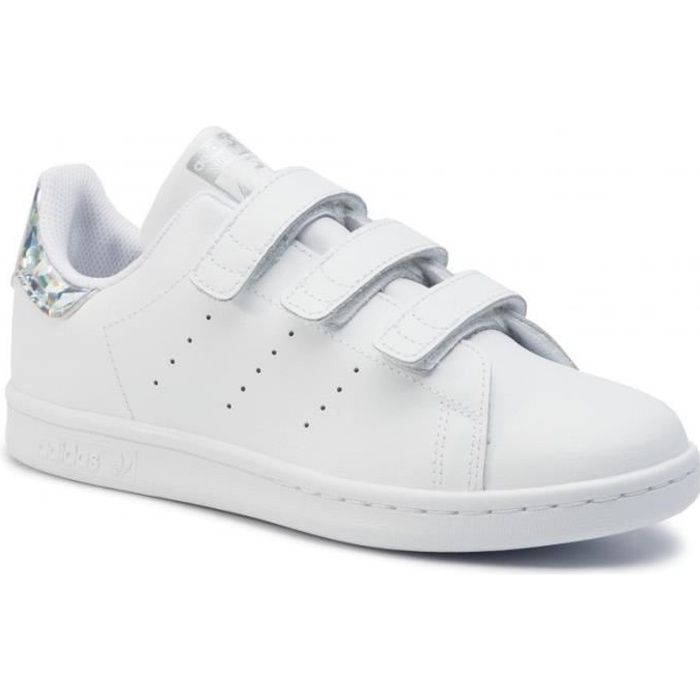 Baskets Stan Smith Bébé Fille - ADIDAS ORIGINALS - Blanc - Cuir - Lacets -  Cdiscount Chaussures