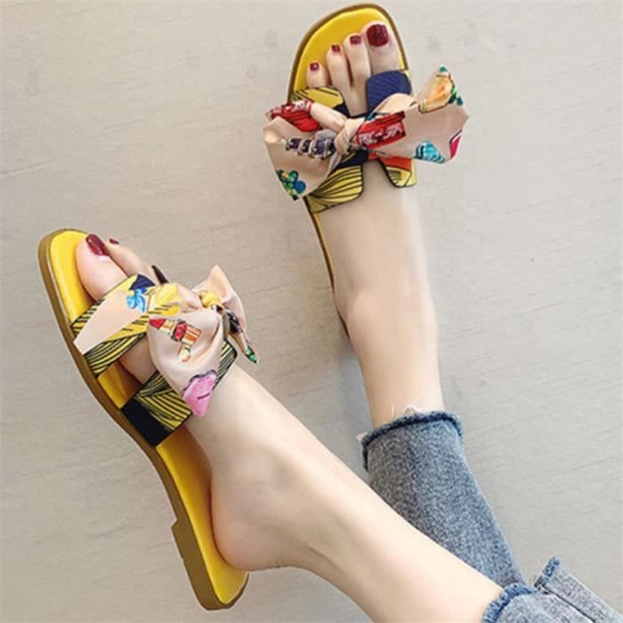 Exquise Pantoufle Femme Talon CompensÃ© Pantoufle De Bain