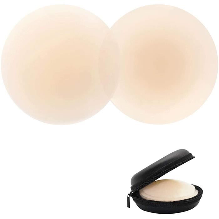 minces et réutilisables ANSUG 3 paires de couvercles de mamelons en silicone Couvertures de mamelons invisibles ultimes pour les seins agréables pour la peau avec étui de voyage 