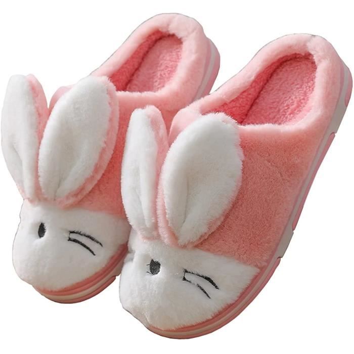 Chaussons Enfant Pantoufles Hiver Chaussures Chaudes pour La Maison en Fille Garçon Licorne Lapin