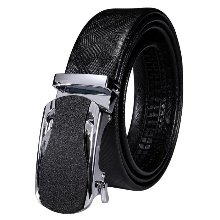 Ceinture Homme En Cuir Véritable - Style Western Luxe - Boucle Ardillon - Taille Ajustable 3.8cm