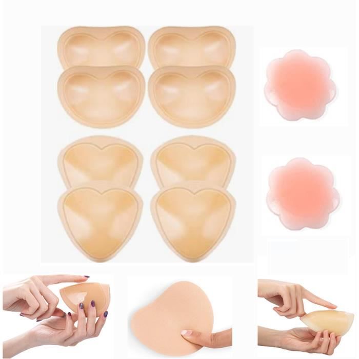 Coussinets De Soutien-gorge Push-up Pour Femmes, Rehausseurs De Bonnet De Bikini, Bande Collante Des Deux Côtés, Maillots De Bain, Inserts De Soutien-gorge