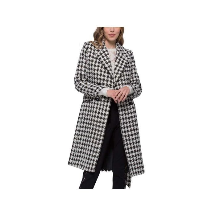 Manteau imprimé pied de poule best sale