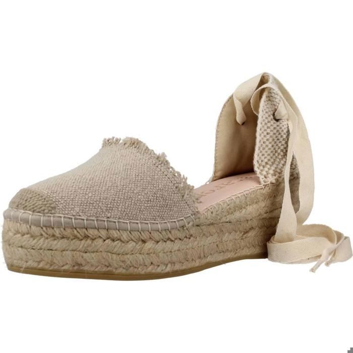 MACARENA Alpargatas Mujer Modèle Chaussure Macarena Modèle Java34 - Coleur Beige