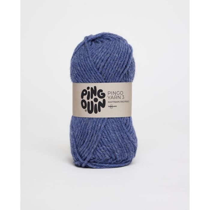 Lot De 3 Pelotes De Laine PINGOUIN - 50 Grammes Chacune - Parfait Pour Tricot Et Crochet