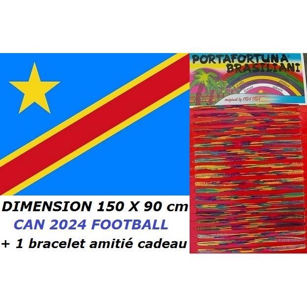 CAN * DRAPEAU 150 X 90 cm RDC REPUBLIQUE DEMOCRATIQUE DU CONGO no maillot  écharpe fanion casquette  - Cdiscount