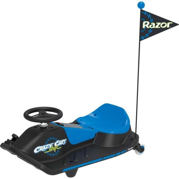 RAZOR Kart électrique enfant - Crazy Cart Shift 2.0 - Bleu/Noir