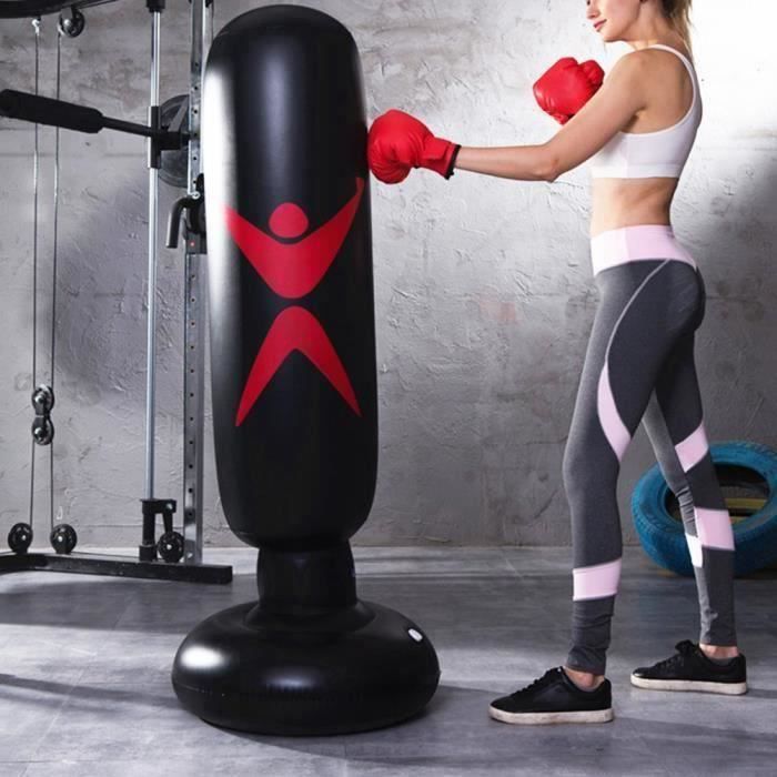 Punching Ball Gonflable Enfant 150cm Avec Gants - Sac De Frappe Boxe Pour Garçons Et Filles 3-12 Ans