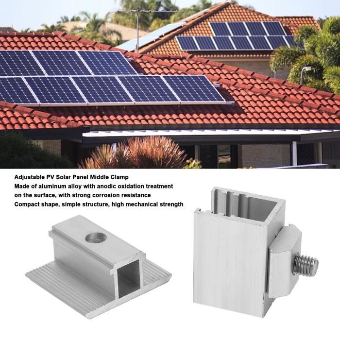 Supports En Aluminium Pour Panneaux Solaires 30mm - Lot De 10 Avec Vis - Montage Toiture, Camping-car, Mur
