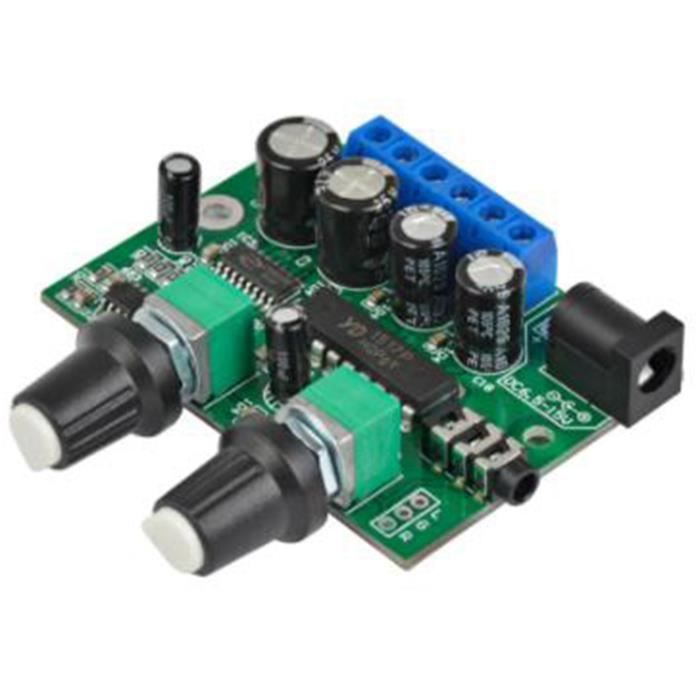 MEIRIYFA Contrôleur Volume Basses RCA Universel - Amplificateur Basse Fréquence Et Égaliseur Gain Audio Pour Voiture - Noir