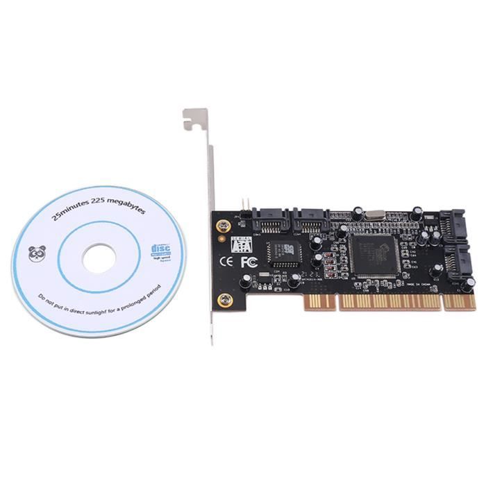 Carte PCI SATA 4 Ports RAID - Contrôleur Interne SIL3114 1.5Gbps