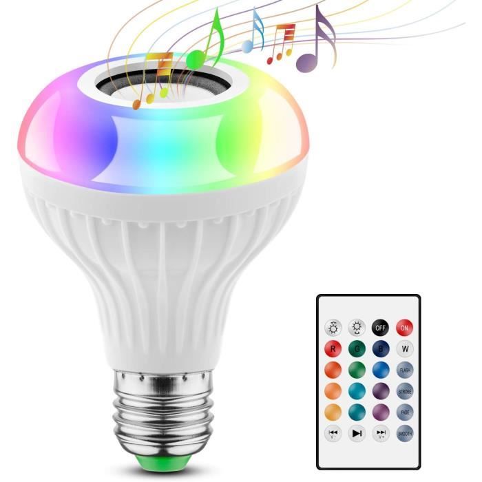 Ampoule LED RGB E27 16 Couleurs - Avec Télécommande, Ambiance Multicolore